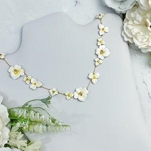 SOLD-Kate Spade Yellow Precious Pansy Scatter Necklace